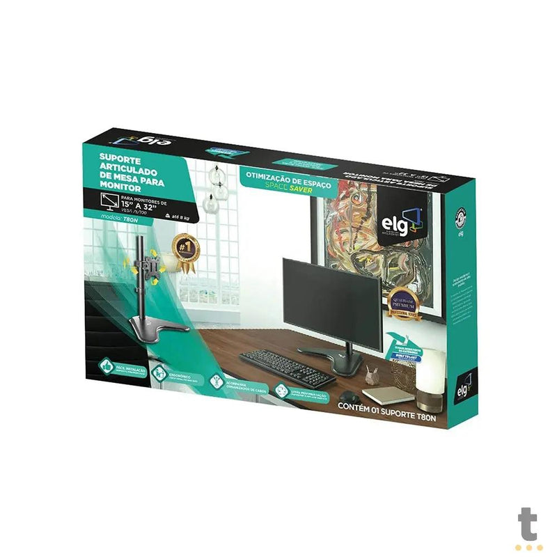 Suporte de Mesa Articulado Para Monitor ELG T80N 15" a 32" - 80840