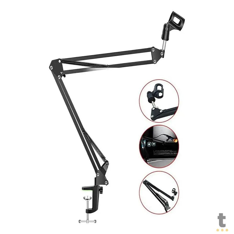Suporte de Mesa Articulado para Microfone em Alumínio B2T