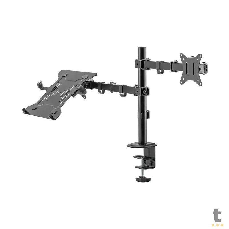 Suporte de Mesa Articulado para Monitor 17" a 32" e Notebook de 10" a 15,6" Fortrek Fk485s  - 81036