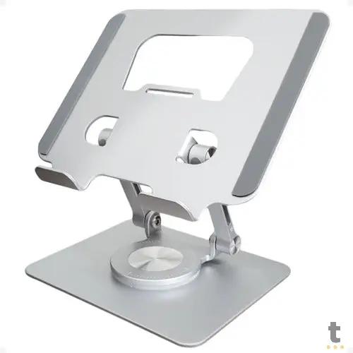 Suporte de Mesa Retratil Para Tablet em Metal com Rotação