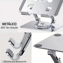 Suporte de Mesa Retratil Para Tablet em Metal com Rotação