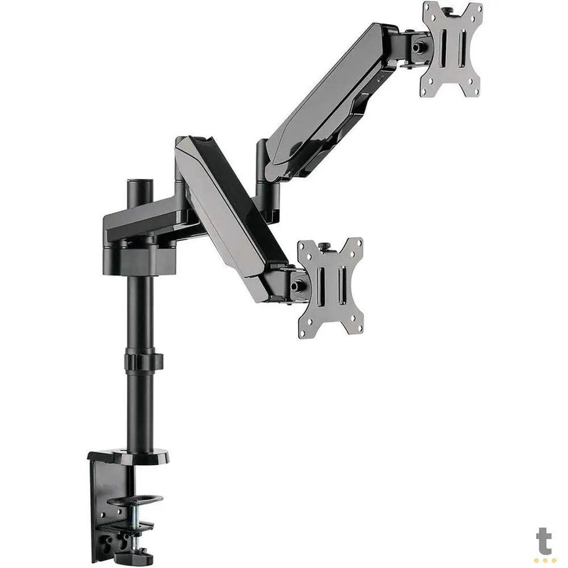 Suporte de Mesa para Dois Monitores PCYes 17" a 32" Vesa 100x100 - PLMSM02B