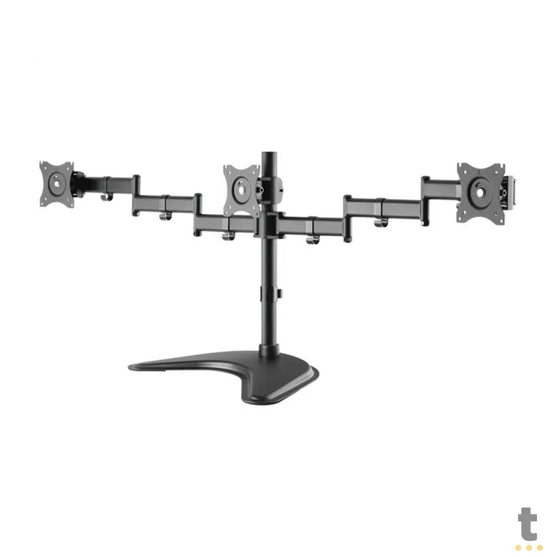 Suporte de Mesa para Três Monitores PCYes 13" a 27" Vesa 100x100 - PLMSM03A