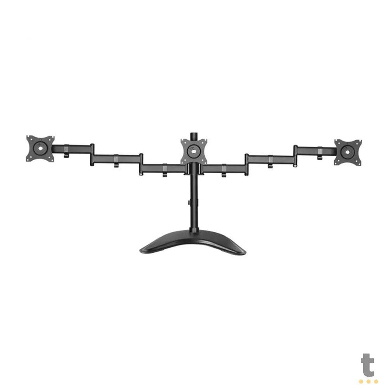 Suporte de Mesa para Três Monitores PCYes 13" a 27" Vesa 100x100 - PLMSM03A