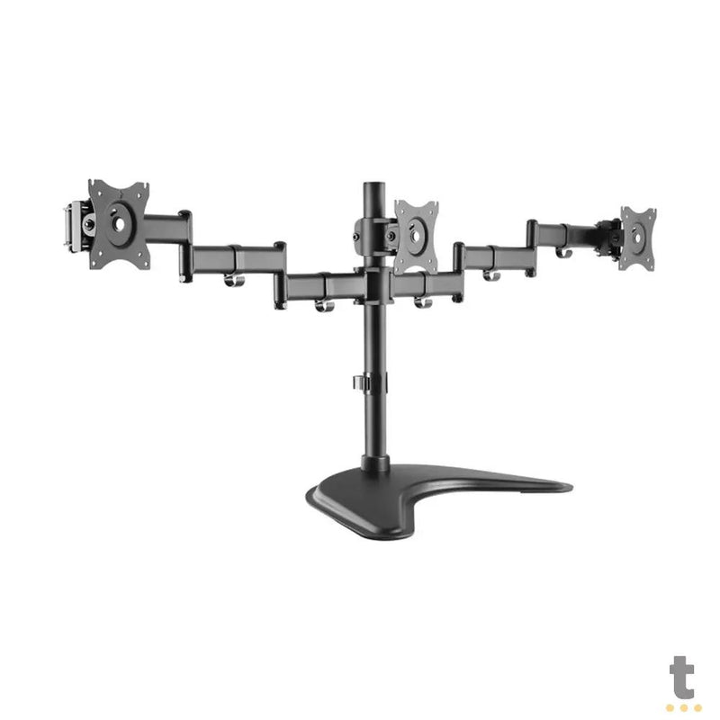 Suporte de Mesa para Três Monitores PCYes 13" a 27" Vesa 100x100 - PLMSM03A