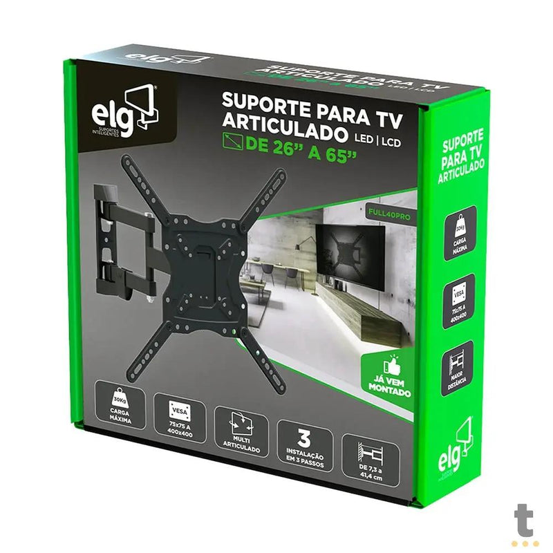 Suporte de Parede Articulado para Tv / Monitor 26" a 65" ELG Full 40 Pro - 83670