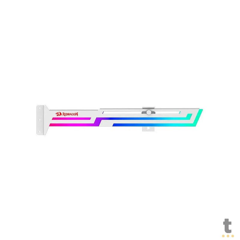 Suporte para Placa de Vídeo Ajustável Vertical Redragon C/ RGB Branco - RD-GCP03W