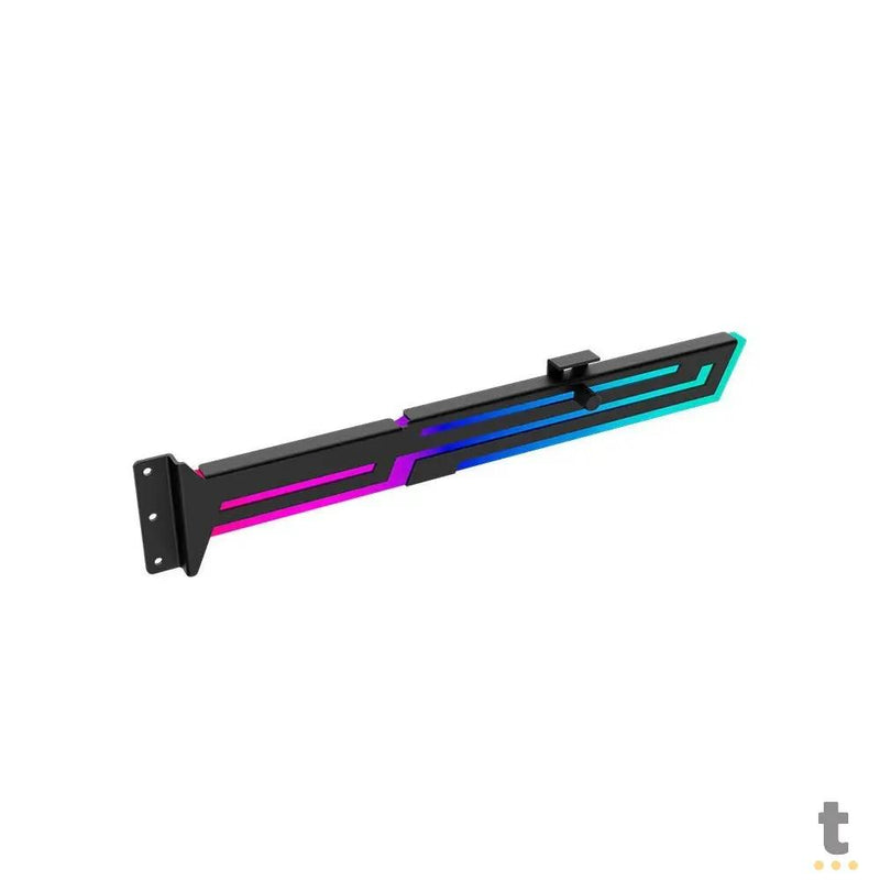 Suporte para Placa de Vídeo Ajustável Vertical Redragon C/ RGB Preto - RD-GCP03
