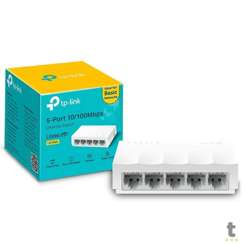 Switch 05 Portas Fast Ethernet 10/100Mbps Tp-Link - Ls1005