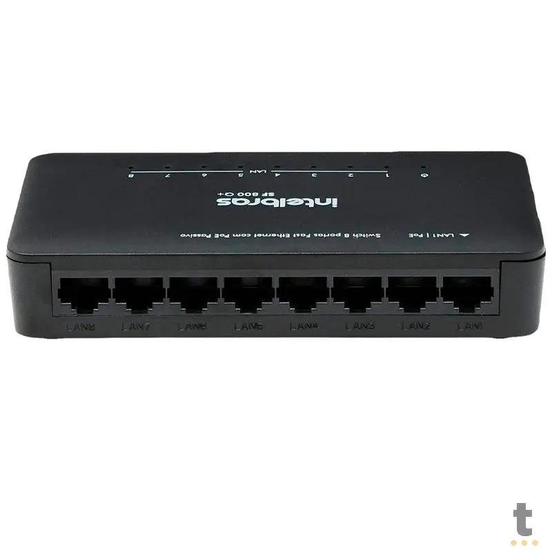 Switch 08 Portas Fast Ethernet 10/100 Mbps Intelbras Sf 800 Q+ - 4760020