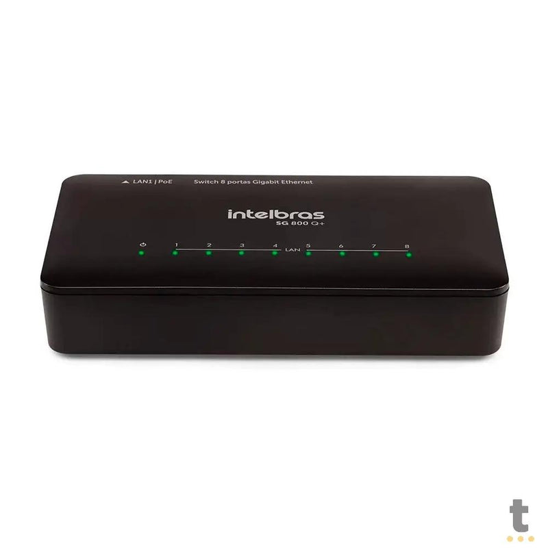 Switch 08 Portas Gigabit 10/100/1000 Mbps Intelbras Sg 800 Q+ - 4760079