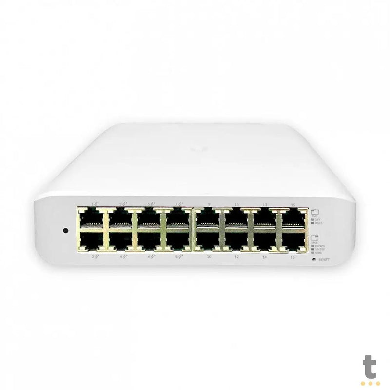 Switch 16 Portas (8 PoE+) Gigabit 10/100/1000 Unifi Gerenciavel - USW-Lite-16-PoE