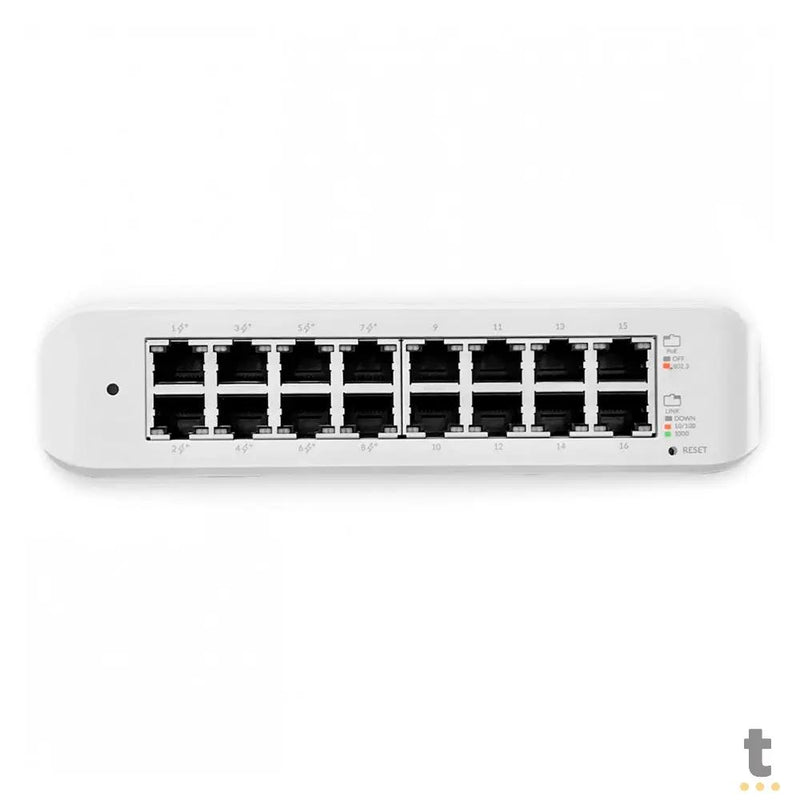 Switch 16 Portas (8 PoE+) Gigabit 10/100/1000 Unifi Gerenciavel - USW-Lite-16-PoE