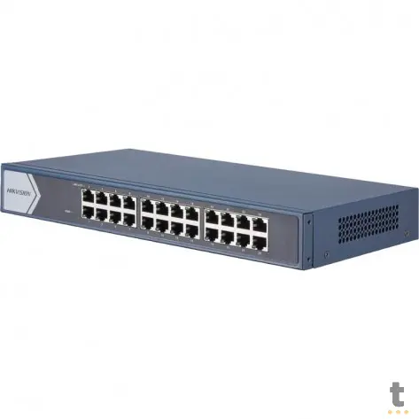 Switch 24 Portas Gigabit 10/100/1000 Mbps Hikvision Metal - DS-3E0524-E