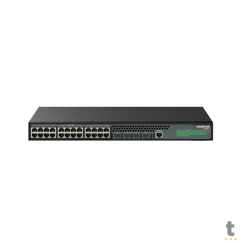 Switch 24 Portas Gigabit 10/100/1000 Mbps Intelbras + 4 SFP Gbic S2328G-A Gerenciável - 4760106