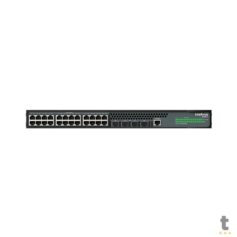 Switch 24 Portas Gigabit 10/100/1000 Mbps Intelbras + 4 SFP Gbic S2328G-A Gerenciável - 4760106