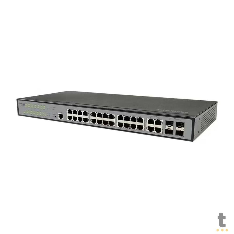 Switch 24 Portas Gigabit 10/100/1000 Mbps Intelbras + 4 SFP Gbic SG 2404 MR L2+ Gerenciável - 4760045