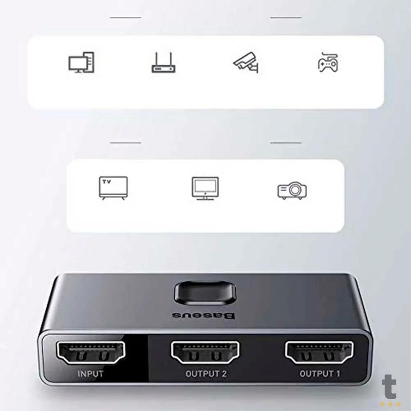 Switch HDMI 2 Portas Matrix Baseus