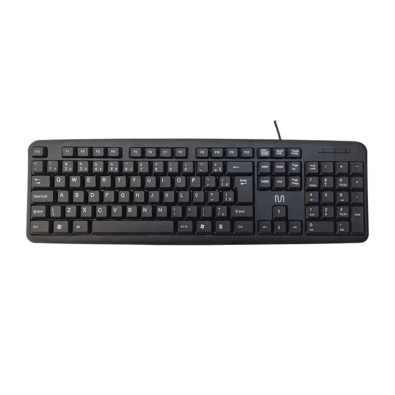 Teclado Com Fio Multilaser Slim Standard Abnt Preto Usb - TC065