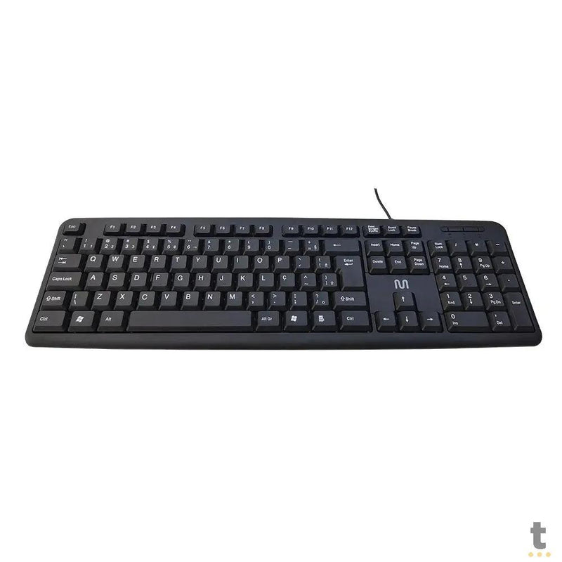 Teclado Com Fio Multilaser Slim Standard Abnt Preto Usb - TC065