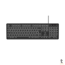 Teclado Com Fio Usb Multi Retroiluminado Led Branco Soft Silence Preto - TC268