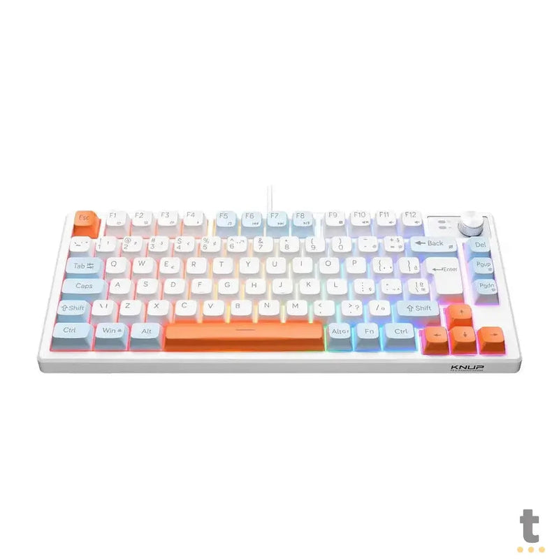 Teclado Gamer Knup C/ 19 Teclas Anti-Ghosting USB RGB ABNT2 Branco - KP-TE140