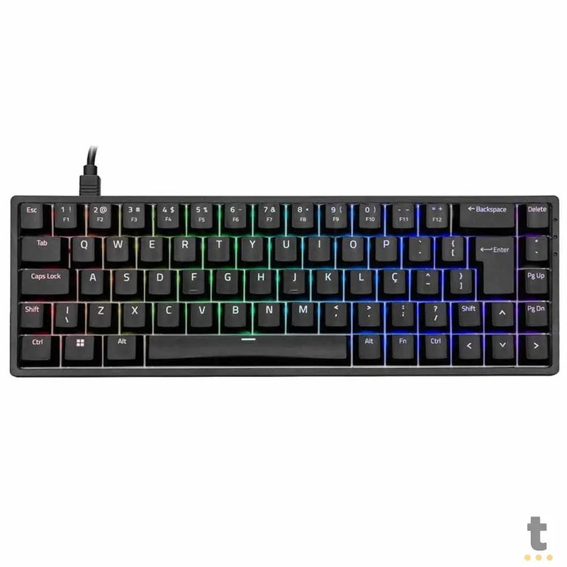 Teclado Gamer Mecanico Akko 3068S Switch Akko Orange RGB Preto