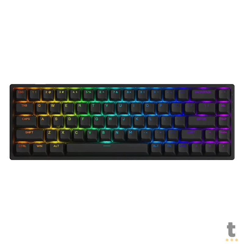 Teclado Gamer Mecanico Akko Asa 3068V2 Switch Jelly Pink RGB Preto