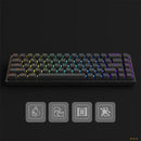 Teclado Gamer Mecanico Akko Asa 3068V2 Switch Jelly Pink RGB Preto
