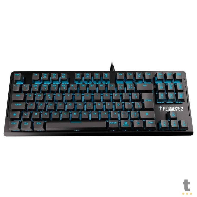 Teclado Gamer Mecanico Gamdias Led Azul Preto - HERMES E2 BLUE (BR/RED)