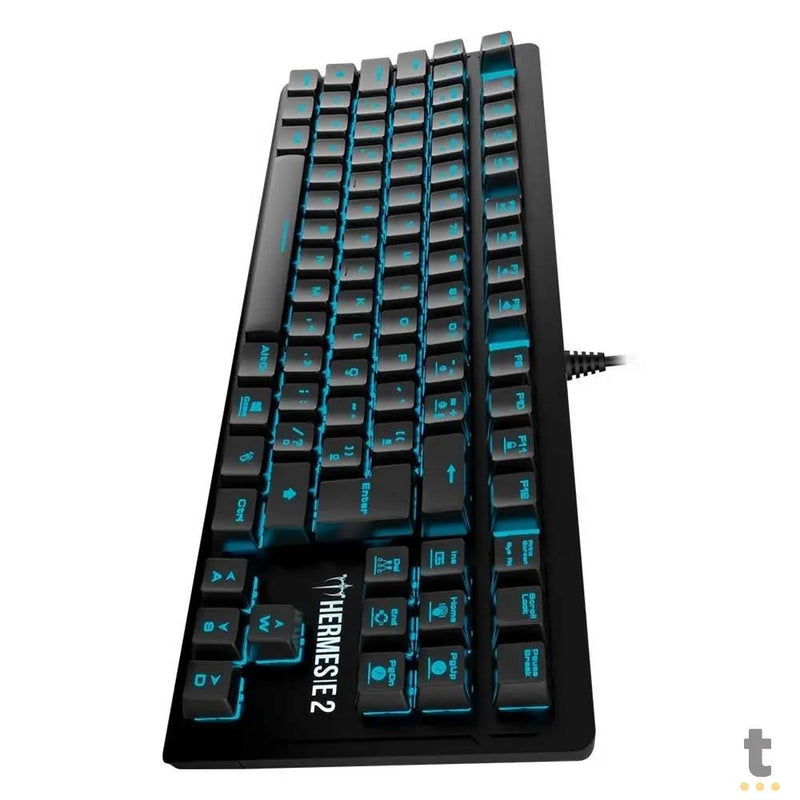 Teclado Gamer Mecanico Gamdias Led Azul Preto - HERMES E2 BLUE (BR/RED)