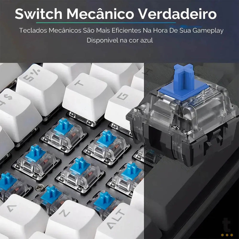 Teclado Gamer Mecanico Knup 60% USB Tipo C RGB Anti Ghost - KP-TE125