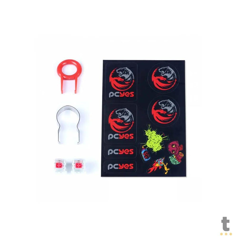 Teclado Gamer Mecanico PCYes Kratz Outemu Red Hotswap Abnt2 RGB Preto - PKOHRDRGB