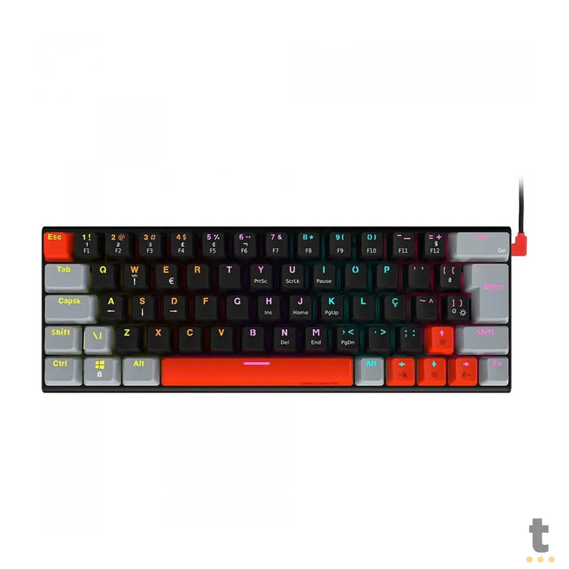 Teclado Gamer Mecanico PCYes Kuromori Outemu Red Abnt2 RGB - PTKM60RD