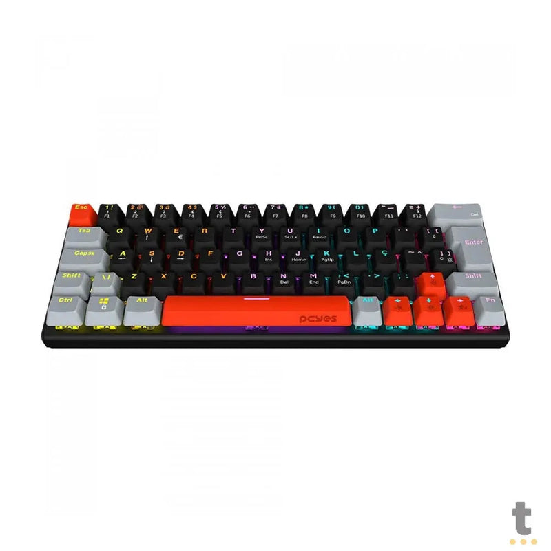 Teclado Gamer Mecanico PCYes Kuromori Outemu Red Abnt2 RGB - PTKM60RD