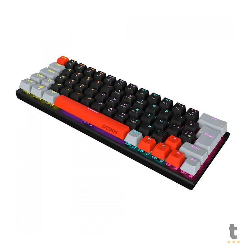 Teclado Gamer Mecanico PCYes Kuromori Outemu Red Abnt2 RGB - PTKM60RD
