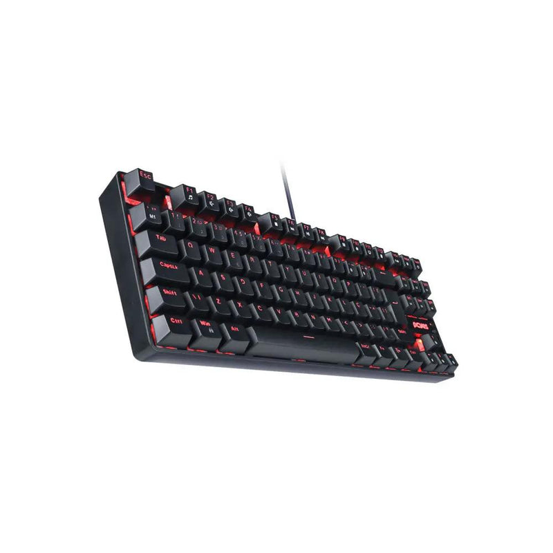Teclado Gamer Mecanico PCYes TKL Neron Outemu Blue Hotswap Led Vermelho - PNOHBLV
