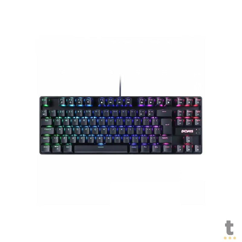 Teclado Gamer Mecanico PCYes TKL Neron Outemu Brown Hotswap RGB Preto - PNOHBWRGB