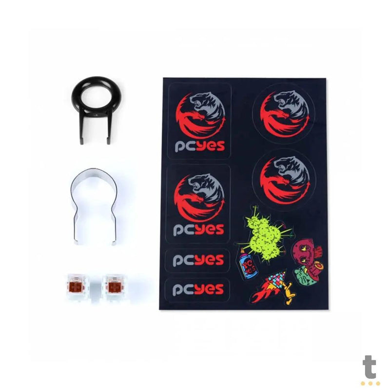 Teclado Gamer Mecanico PCYes TKL Neron Outemu Brown Hotswap RGB Preto - PNOHBWRGB