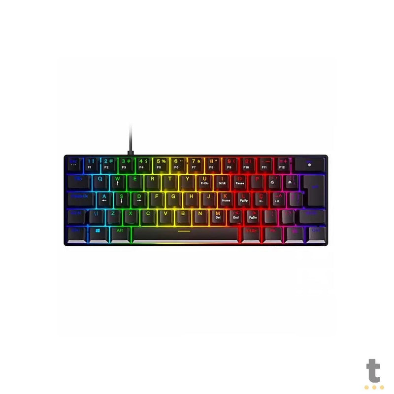 Teclado Gamer Mecanico PCYes Zot Outemu Brown Hotswap Abnt2 RGB Preto - PZOHBWRGB