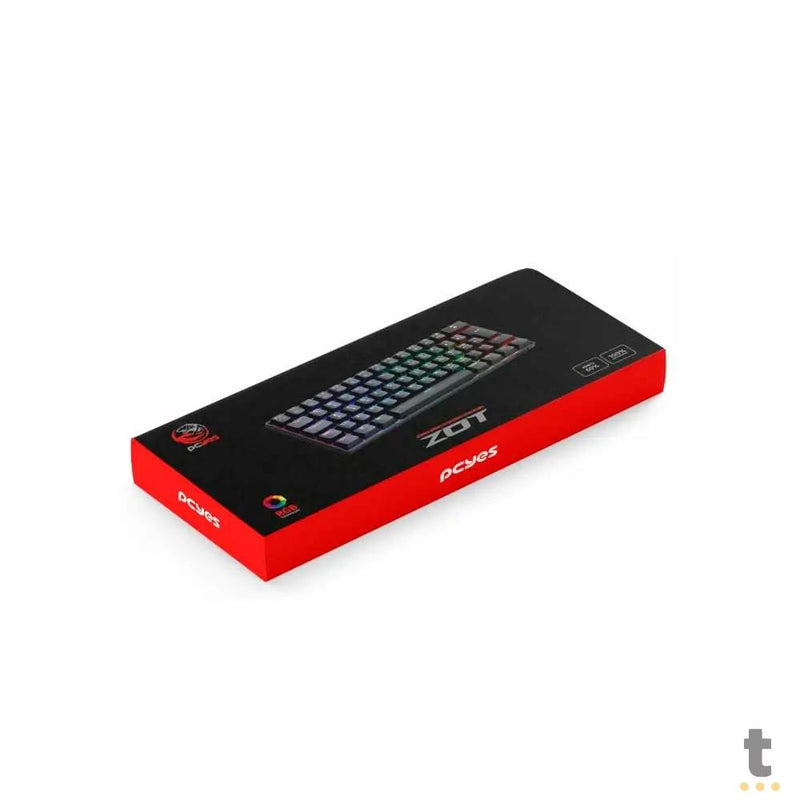 Teclado Gamer Mecanico PCYes Zot Outemu Brown Hotswap Abnt2 RGB Preto - PZOHBWRGB