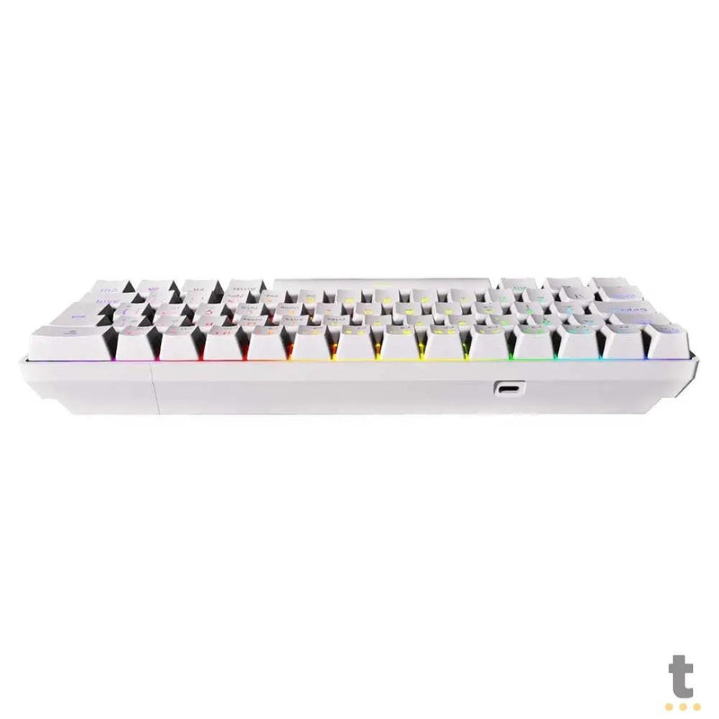 Teclado Gamer Mecanico PCYes Zot Outemu Red Hotswap Abnt2 RGB Branco - PZWOHRDRGB