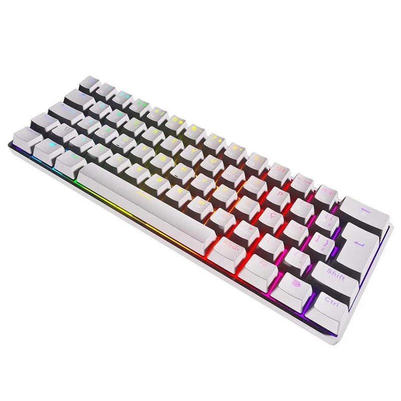 Teclado Gamer Mecanico PCYes Zot Outemu Red Hotswap Abnt2 RGB Branco - PZWOHRDRGB