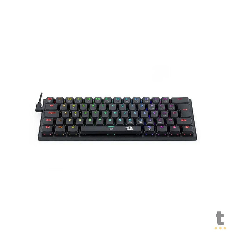 Teclado Gamer Mecânico Redragon Anivia RGB Switch Marrom Preto - K614-RGB (PT-BROWN)