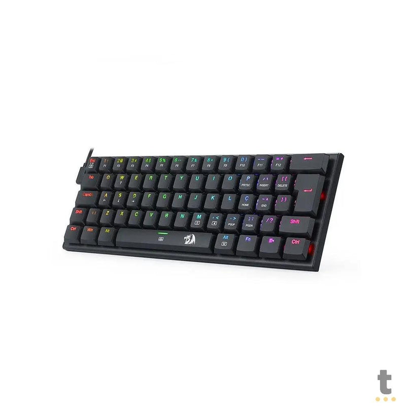 Teclado Gamer Mecânico Redragon Anivia RGB Switch Marrom Preto - K614-RGB (PT-BROWN)