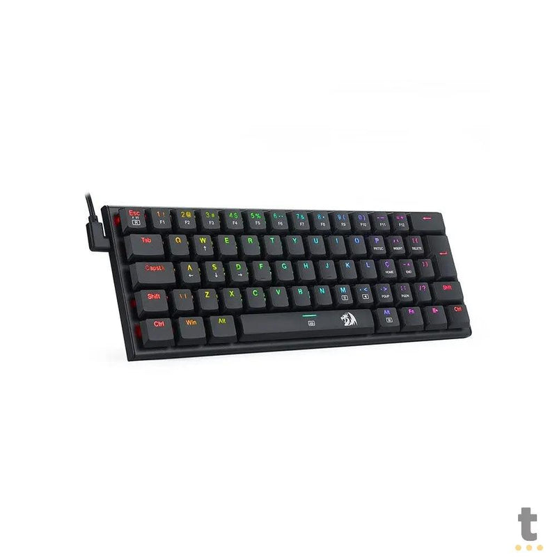 Teclado Gamer Mecânico Redragon Anivia RGB Switch Marrom Preto - K614-RGB (PT-BROWN)