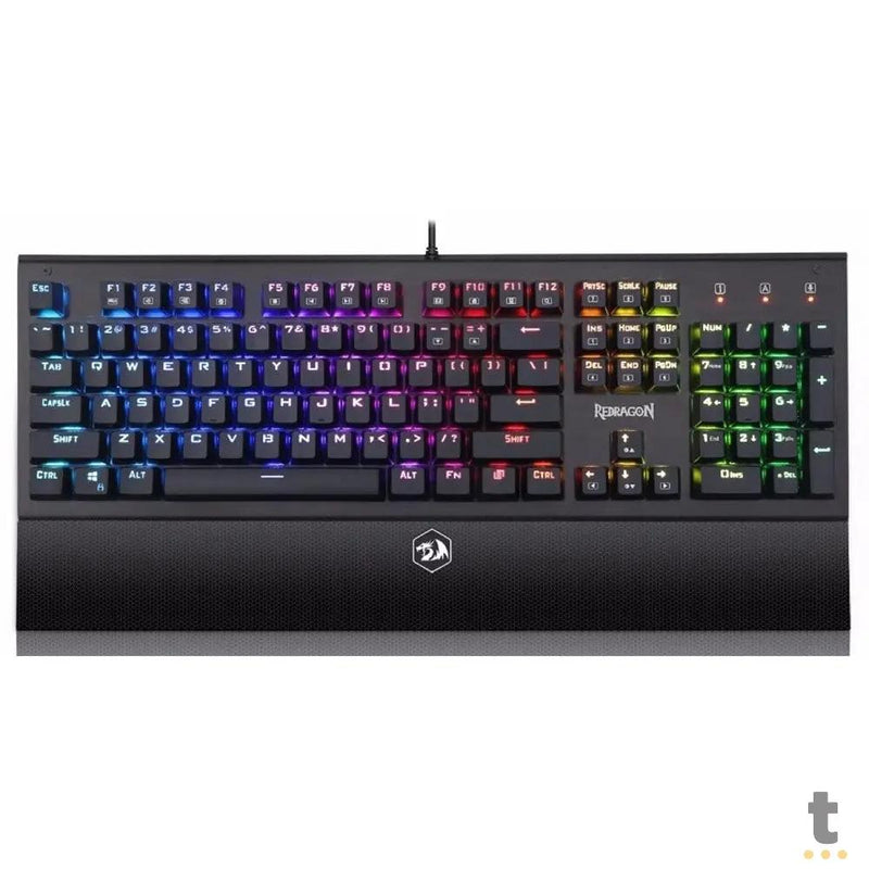 Teclado Gamer Mecânico Redragon Dark Aryaman RGB Preto - K569RGB (PT-BLUE)