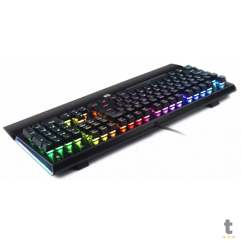 Teclado Gamer Mecânico Redragon Dark Aryaman RGB Preto - K569RGB (PT-BLUE)