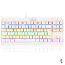 Teclado Gamer Mecânico Redragon Dark Avenger Lunar White RGB Branco - K568W-R - Switch Red