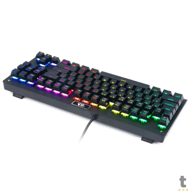 Teclado Gamer Mecânico Redragon Dark Avenger RGB Preto - K568RGB-2 - Switch Outemu Brown